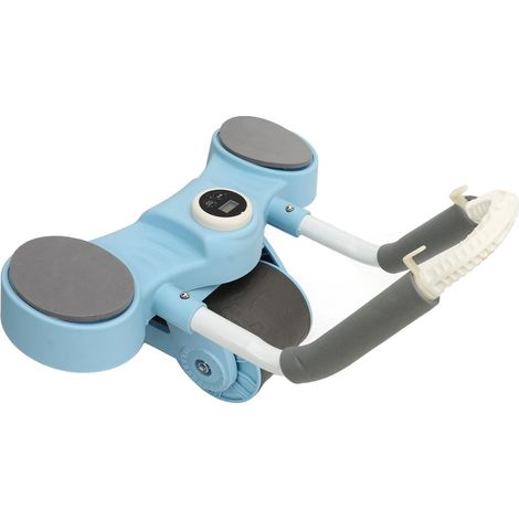 Roue abdominale double ronde à domicile, équipement de fitness pour hommes et femmes, exercices abdominaux (bleu) (1/5)