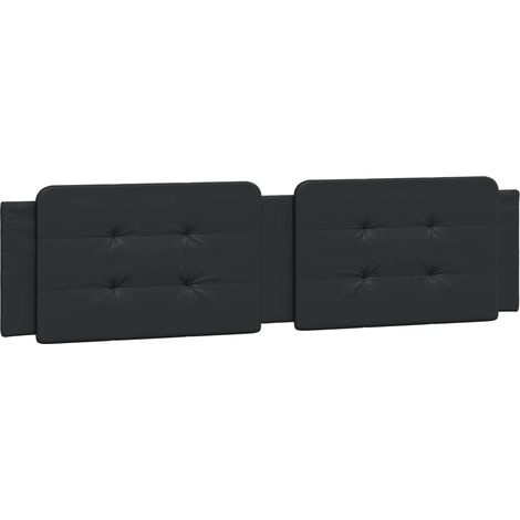 Maison Exclusive - Cuscino Testiera Zadar Nero 200 cm in Similpelle