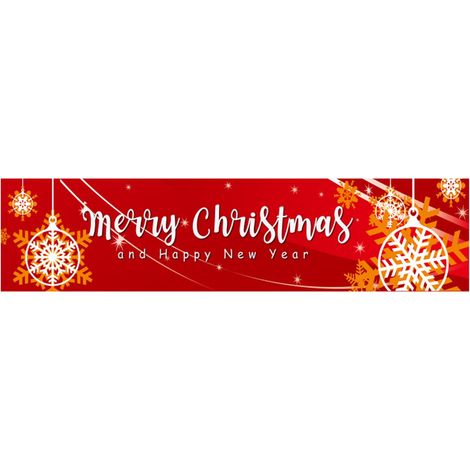 Bannière De Noël - Tissu Non Tissé - 300 X 50 Cm - Pour Porte Mur Extérieur Intérieur - Décoration Festive - 1 Pièce