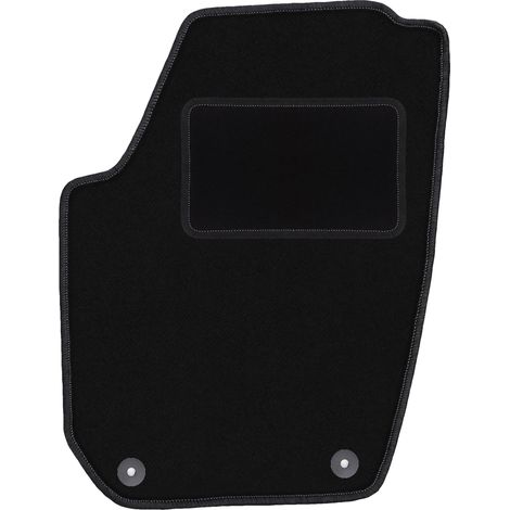 Fahrermatte aus Velours für: Skoda Fabia II Schrägheck, Kombi (2007–2014), schwarz