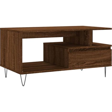 Maison Exclusive - Couchtisch Braun Eichen-Optik 90x49x45 cm Holz