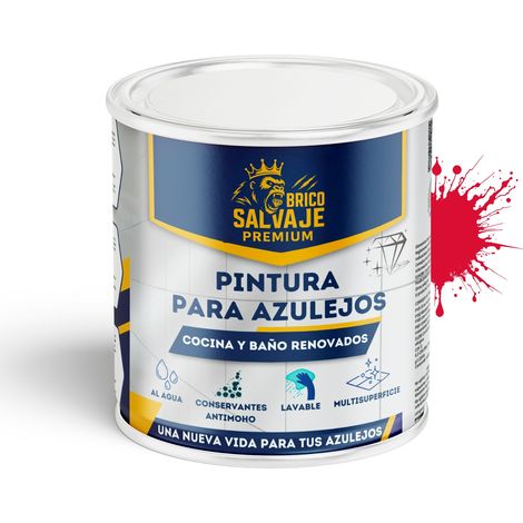 Pintura para Azulejos de Baño y Cocina Brillante Fuego 4 L al agua
