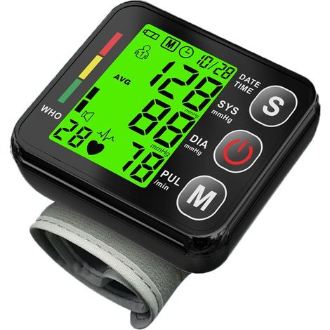 Blutdruckmessgerät für das Handgelenk, digitales LED-Display, 2 x 99 Speicherplätze, präzises Blutdruckmessgerät (1/5)