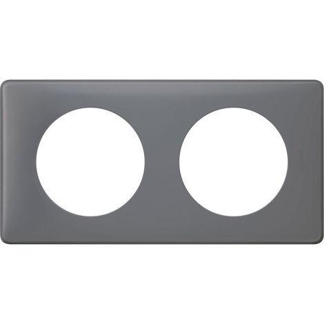 Legrand 066732 Céliane Powdered 2-gang plate - Schiste finish