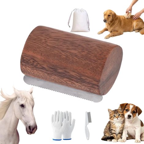 Clean'Poils Brush, Clean Hair Brush for Dogs/Cats/Horses/Pets, Removes Undercoat and Dead Hair, Horse Shedding Brushes, Grooming Suitable for Short and Long Hair, 3 Sizes Available (C, S)