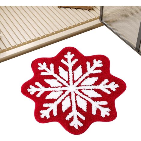 CCYKXA Runder Weihnachtsteppich, weicher runder Weihnachtsteppich, Weihnachtsteppich für Wohnzimmer, Schlafzimmer, Badezimmer, für Kinder, Erwachsene und während der Feiertage (1/5)