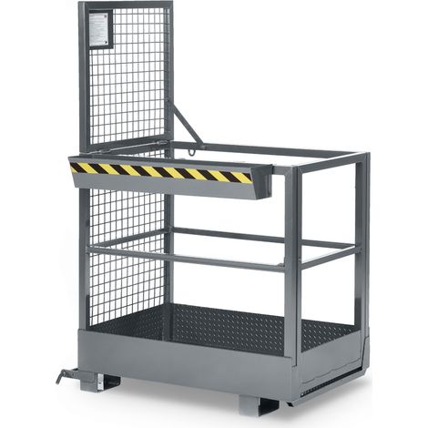 RR Industrietechnik Arbeitskorb Typ RAK-SLIM 800x800x1910mm RAL7005 Mausgrau