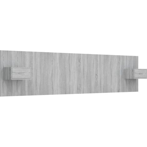 Maison Exclusive - Cabecero de cama y mesitas madera contrachapad