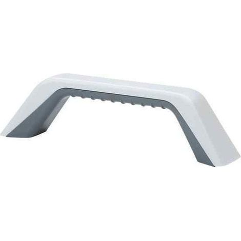 Poignée de tirage gris clair 180 mm – Socle foncé pour caravane et camping-car – Ergonomie optimisée pour ouverture facile