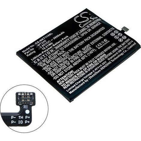 NX - Batterie téléphone, smartphone, GSM pour Nokia 3.85V 3950mAh - WT240 (1/3)