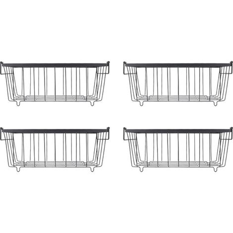 Paniers de rangement pour congélateur coffre, lot de 4, organisateurs alimentaires en fil métallique pour réfrigérateur/congélateur (1/5)