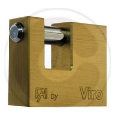 VIRO 505 LUCCHETTO FAI P/SERRANDA 50MM OTTONE