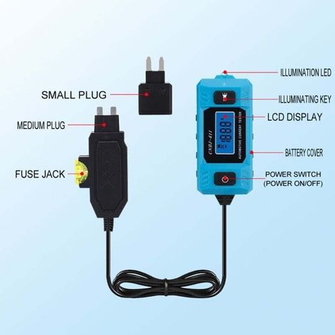 Multimètre Automobile Digital - Écran LCD Rétroéclairé + LED - Testeur de Courant Haute Précision pour Voiture (1/4)