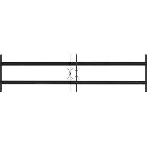 vidaXL Window Grille 115 x 30 cm Powder-Coated Steel Black