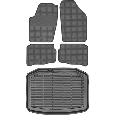 Ensemble de tapis de sol en caoutchouc pour Seat Ibiza III Hatchback (2003-2008) + tapis de coffre (1/5)