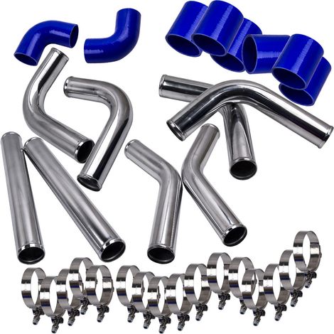 2.5" Kit Tubo Tubería Manguera Intercooler Turbo Pipe Piping Kit Hoses + Clamp
