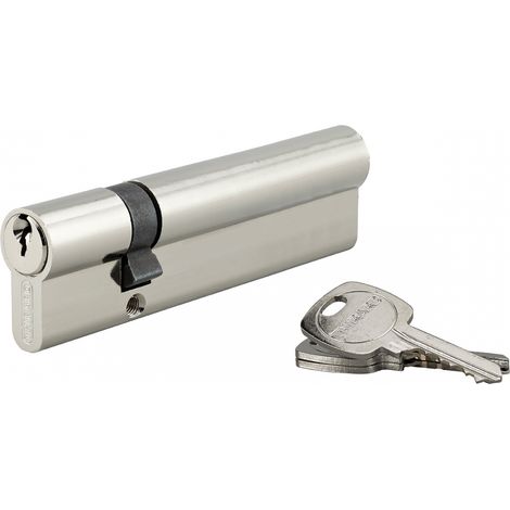 Cylindre de serrure double entrée STD UNIKEY (achetez-en plusieurs, ouvrez avec la même clé), 30x90mm, 3 clés, nickelé - THIRARD