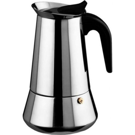 Cafetière Italienne - Acier Inoxydable - 300 ml - Compatible Induction Gaz Électrique Vitrocéramique - 6 Tasses - 1 Pièce (1/3)