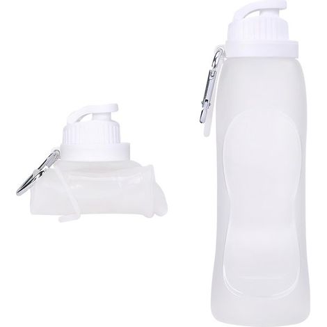 Borraccia pieghevole Dailygoods da 500 ml, portatile, sportiva, senza BPA, a prova di perdite, per bevande calde e fredde, ideale per attività all'aperto, sport e viaggi. (1/5)