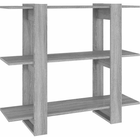 Maison Exclusive - Bücherregal/Raumteiler Grau Sonoma 100x30x87 c (1/5)