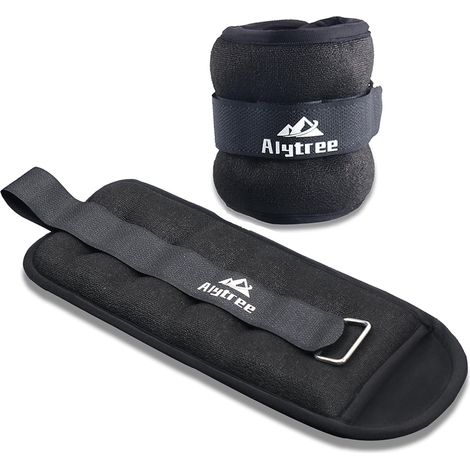 Poids cheville, lot de 2 (0,5 kg x 2/1 kg x 2/5 kg x 2) Poids pour les jambes et les bras, manchettes lestées pour le fitness, l'exercice physique, la course à pied, le jogging, le yoga (1/5)
