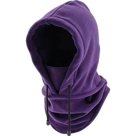 Cagoule d'hiver coupe-vent en polaire thermique respirante pour le cyclisme, le ski, les sports de plein air (1/3)