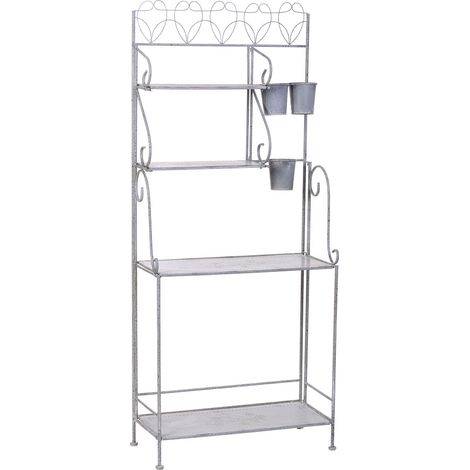Expositor estantería de metal con 4 baldas 77.47x36.2x179.71h cm (1/5)