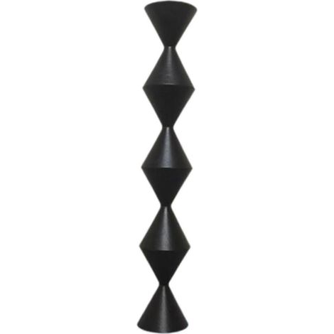 Bougeoir en bois rustique pour bougie conique, idéal pour la décoration de fêtes. Robuste et léger. (1/4)