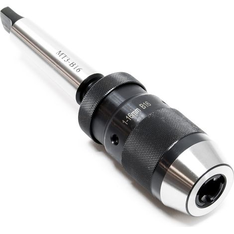 Wiltec Schnellspannbohrfutter MK3-B16 mit 16mm Spannbereich und integriertem Morsekegel Bohrfutter für Bohrmaschine Fräsmaschine Drehmaschine