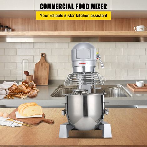 Robot Pâtissier Commercial 14 L, Batteur sur Socle avec 3 Vitesses 205/330/486 tr/min, Mixeur à Pâte avec Bol en Inox et 3 Accessoi… (1/5)