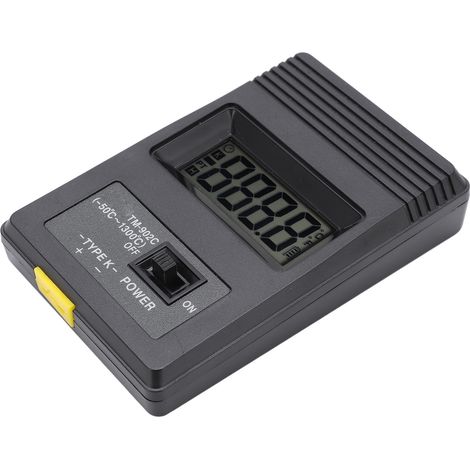 Thermomètre industriel à sonde courbée, affichage LCD haute précision de -50°C à 500°C (1/5)