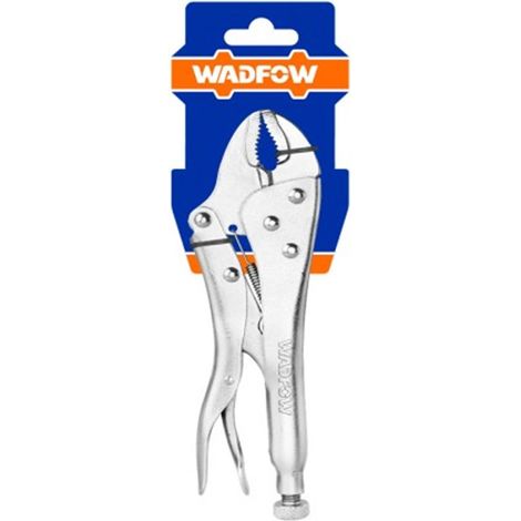 Pince étau WADFOW 250 mm, acier au carbone, mâchoires courbées, nickelée, HRC 38°-HRC 48°