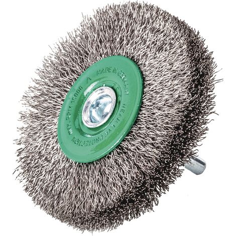 Brosse ronde D.80mm, épaisseur de fil 0,2mm, VA, 9mm, 12000min(unknown)¹, 10