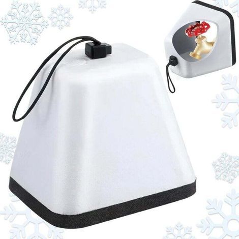 Mousse Protection Hiver Robinet. Couverture Robinet Hiver. Outdoor Faucet Cover for Winter. Protection Hivernale pour Robinet Extérieur. Protection Contre le Vent. la Pluie. la Neige. le Gel (1/4)