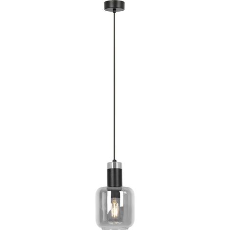 Lampada a sospensione decorativa, vetro nero, paralume grafite, DENIS 1xE27 40W K-5260 Kaja (1/5)