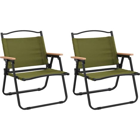 Maison Exclusive - Campingstühle 2 Stk. Grün 54x43x59 cm Oxford-G (1/5)