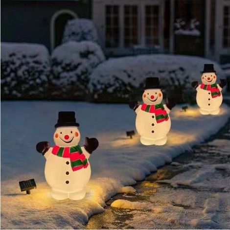 Guirlande lumineuse de Noël étanche IP44 – Bonhomme de neige décoratif – Alimentation secteur – Installation facile pour jardin et terrasse (1/4)
