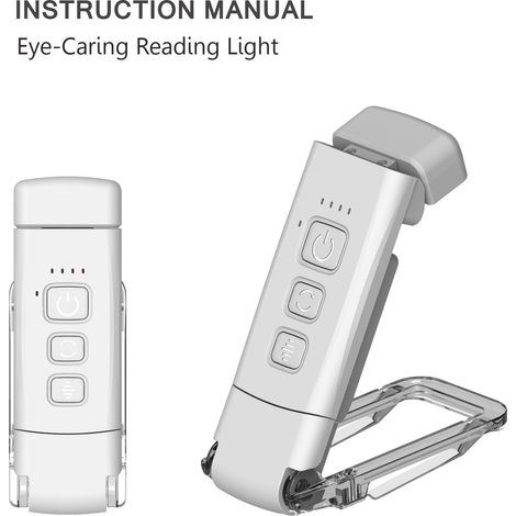 Lampe à pince portable rechargeable par USB, lampe de bureau, mini lampe de lecture LED blanche protégeant les yeux (1/4)