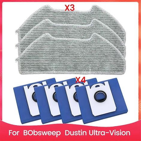Pièces de rechange pour aspirateur Bobsweep Dustin Ultra-Vision, accessoires pour aspirateur, chiffon de nettoyage, sacs à poussière (1/5)