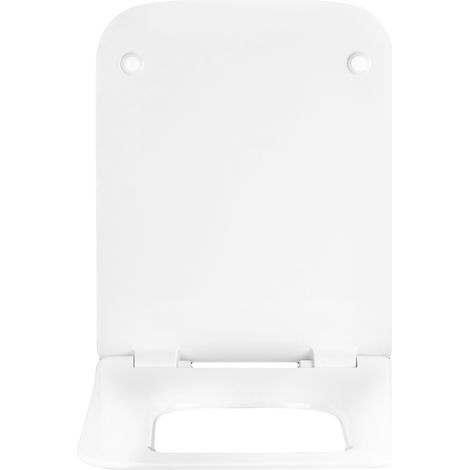 Abattant de toilette pour Roca Element A801572, fermeture amortie, rigide, rectangulaire