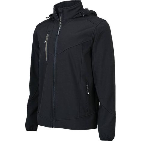 Blouson de Travail en Softshell Pecco - Taille S - Noir - Résistant et Confortable - D-Work