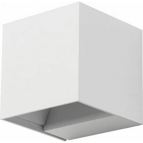 Forlight Rex Aplique Exterior LED con Haz de Luz Modulable. Aplique de Pared para Jardín y Terraza Impermeable IP54 con Luz LED Blanco Cálido 3000K de 5.2W y 244lm. Color Blanco (1/5)
