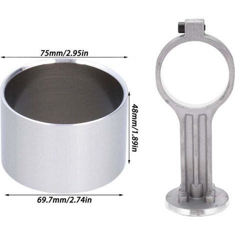 Cilindro per compressore d'aria silenzioso senza olio da 1100 W con valvola girevole sferica e anello interno da 62 mm.