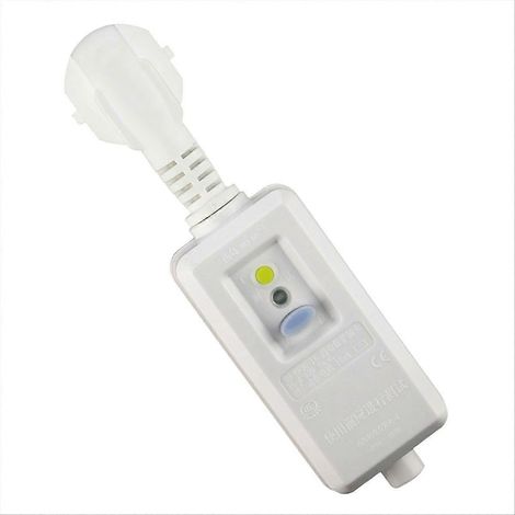 16A 220V/240V Steckeradapter mit Fehlerstromschutzschalter (FI-Schalter) und Netzschalter, kompatibel mit europäischen Steckern. (1/5)