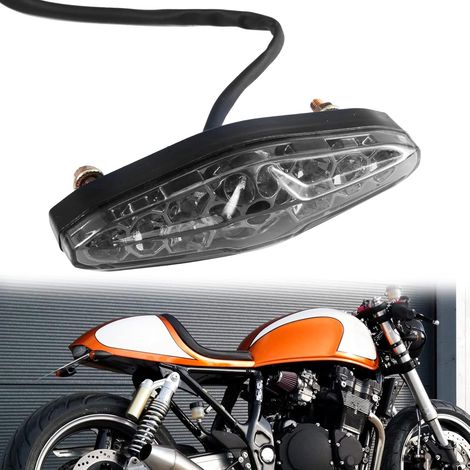 Feu arrière universel pour moto, 12 V, 15 LED, compatible avec Dirt Bike Cafe Racer Scrambler ATV Quad Street Bike Bobber Chopper Cruiser (1/5)