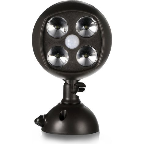 Projecteur à détecteur de mouvement LED étanche IPX5 – 6W 660 lumens – Installation sans fil pour escaliers et jardins (1/5)