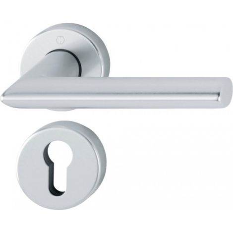 Paar Krücken auf Rosette Stockholm HOPPE 1140/42K/42KS Silber Alu - Schlüssel i - 2834295