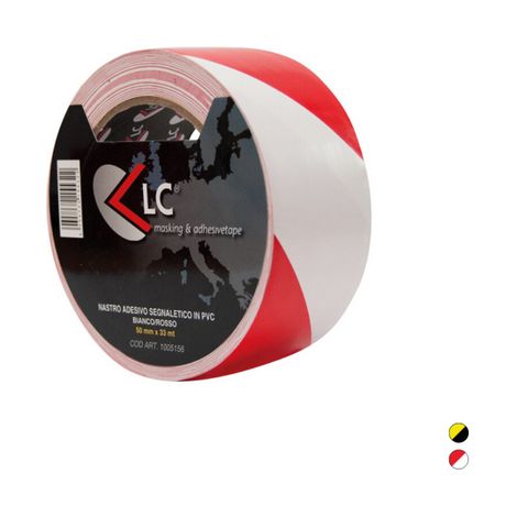NASTRO ADESIVO SEGNAL PVC- mm 50 x mt 33 Rosso/Bianco- FF- pezzi 1