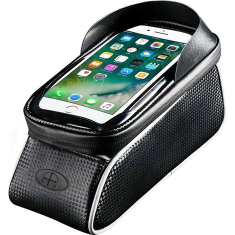 Sacoche de cadre avant pour téléphone de vélo, sacoche étanche avec fixation pour téléphone sur le tube supérieur, accessoires pour téléphone de vélo, pochette de cyclisme (1/5)