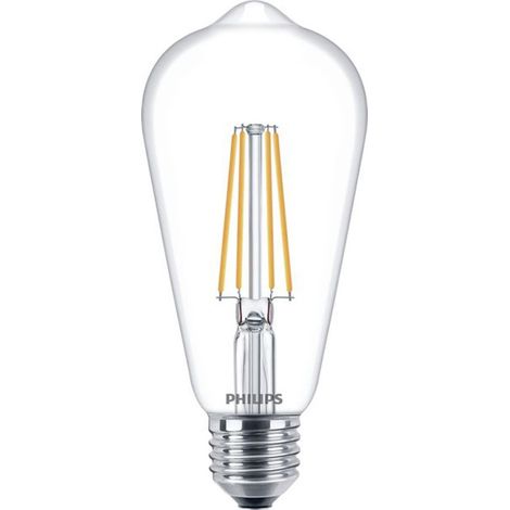 Ampoule LED E27 ST64 7W = 60W 806lm 2700K filament chaud Philips décorative en forme de poire (1/5)